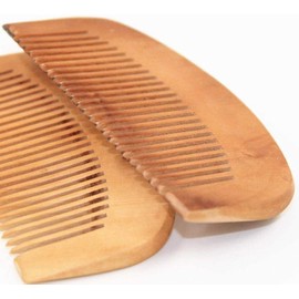2Pcs Peach Wood Wooden Comb Anti-Static Comb Close Tooth Comb，Styling Tools and Appliances