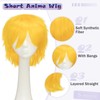 S-noilite Women Mens Short Fluffy Straight Hair Wigs Anime Cosplay