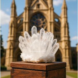 500G+Natural Clear Quartz White Crystal Geode Cluster Art Decor Manifestation