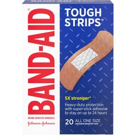 BAND-AID® Brand TOUGH STRIPS® Bandages All One Size, 20 COUNT
