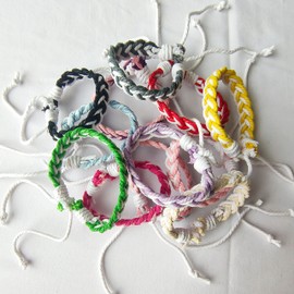 Carykon 12 PCS Neutral Bracelet Friendship Bracelet Cotton and Linen Hand-Woven Bracelet Adjustable Size 6-11 Inches (Lucky)