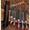 Blaydz 5 PCS TEXAS FLAG CARBON STEEL BLACK COATED CHEF