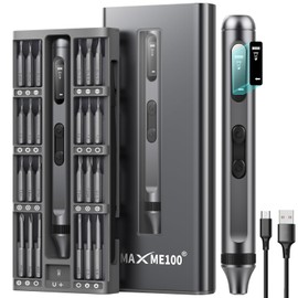 MAXME100® Powerful Cordless Electric Precision Screwdriver Set With LED Light - Small Mini Micro Screwdriver Set for DIY Projects and Repairs Gift - Rechargeable Portable