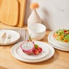 AntoKueh White Ceramic Plates Set of 6, 8.2 Inch Round