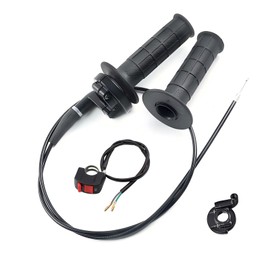 Anyhut 1 Set 7/8" 22mm Throttle Handle Grips Cable Clamp, Mini Bike Throttle Accelerator Handle Grips, Motorcycle Beach Buggy Parts, Compatible with Most 50-250CC Pit Bike/Dirt Bike/ATV (Black)