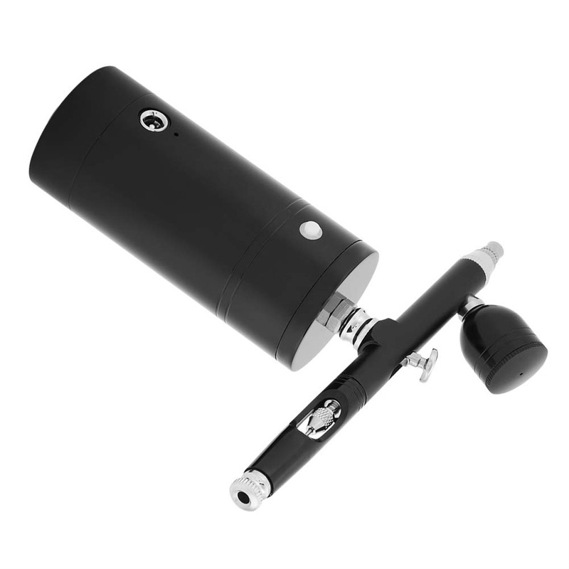 EVGATSAUTO Aluminum Barber Compressor, 0.3mm Black Mini Air Compressor Spray