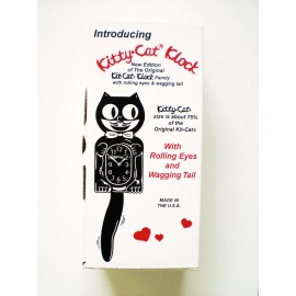 Kit-Cat BLACK KITTY-CAT KIT-CAT MOVING CLOCK KAT KLOCK