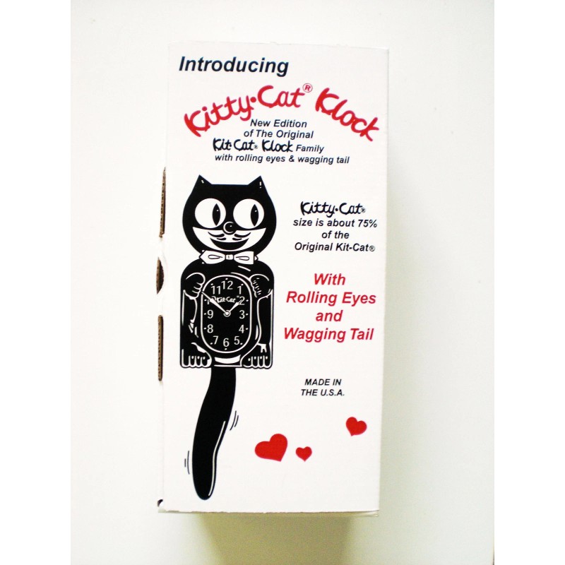 Kit-Cat BLACK KITTY-CAT KIT-CAT MOVING CLOCK KAT KLOCK