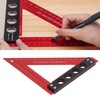 Carpenter Square Precise Aluminum Alloy Multifunctional Woodworking Scribe Ruler Square