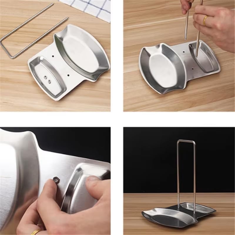 zmart Pot Pot Pot Stand Ladle Holder Lid Lid Stainless