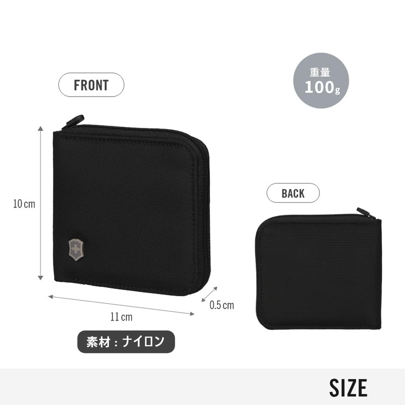 Travel Accessories 5.0 Men's Folding Wallet, Thin, Compact, Black, Black/Bi-Fold/Round