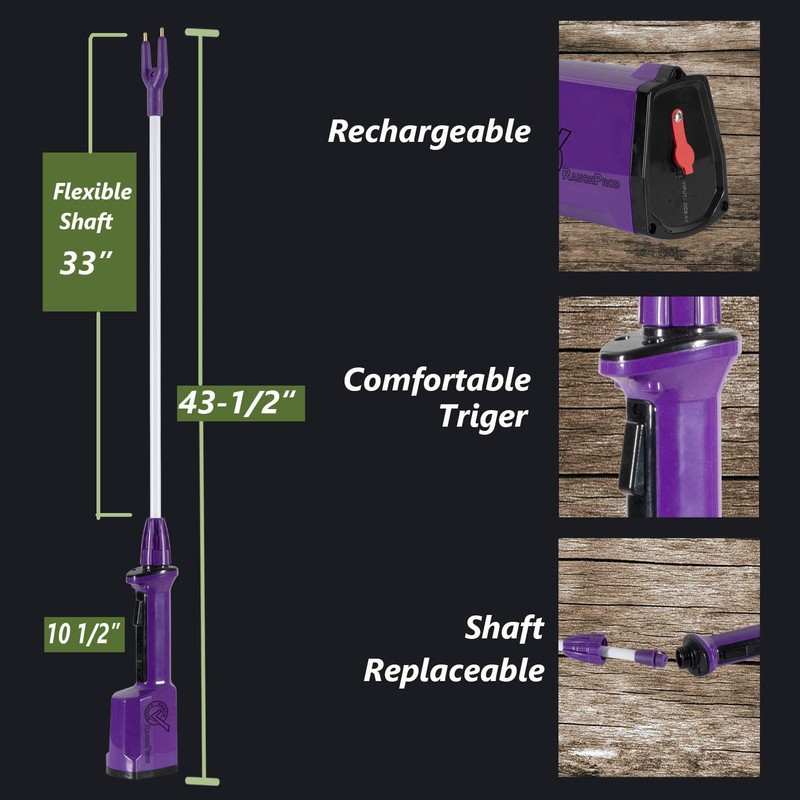 RANCH CHOICE Purple Rechargeable Livestock Prod Waterproof Cattle prod with
