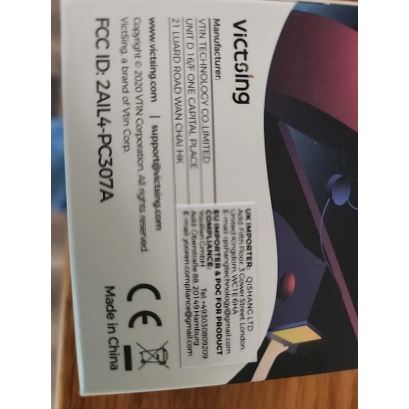 Victsing Wireless Mouse Model PC307A FCCID 2AIL4-PC307A