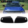 HECASA Gloss Black Side Mirror Cover Cap Replacement For Toyota