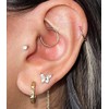 QWALIT Ear Piercing Kit Gold Ear Piercing Gun Kit Self