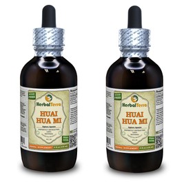 Huai Hua Mi (Sophora Japonica) Tincture, Organic Dried Flower Buds Liquid Extract (Brand name: HerbalTerra, Proudly made in USA) 2x4 fl.oz (2x120 ml)
