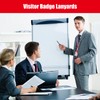 Visitor Badges with Breakaway Lanyards (25 pcs) - Reusable Temporary