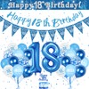Decorazioni per 18° compleanno, palloncini blu per 18° compleanno, striscione