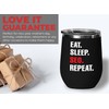 SEO Black Edition Wine Tumbler 12oz - eat, sleep, seo,