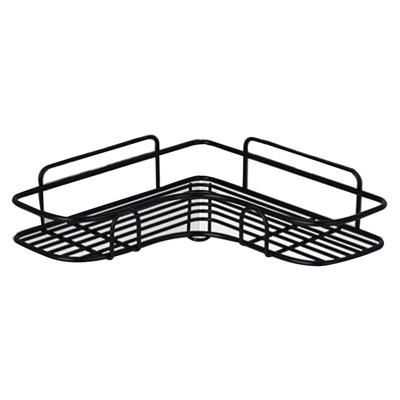 2PCS Corner Storage Rack Triangular Shower Organizer Shelf Wall Mount