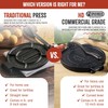 Victoria 10-Inch Cast Iron Tortilla Press HD Spherrous, Commercial-Grade Cast