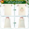 Clysee 6 Pack Sublimation Santa Blank Christmas Sacks, Large Reusable