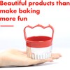 2 Pcs Fluted Round Cookie Cutter with Handle 3“ 4”,
