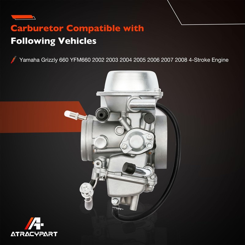 Carburetor Compatible with 2002-2008 Yamaha Grizzly 660 YFM660 Carb 4-Stroke