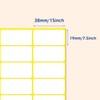 38x19mm,1200PCS Matte White Labels Stickers Small Sticky Labels Name Labels