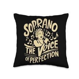 Soprano Singer Vocal Range Vocalist Voice Singing Choir Throw Pillow