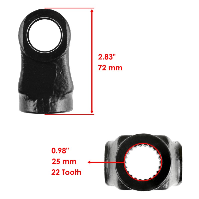 Caltric Front Drive Shaft Yoke & U-Joint Kit For Polaris