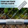 Tandefio 8 PCS Top Rail Sleeve Galvanized Steel Chain Link