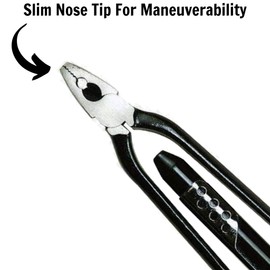 Teng Tools 6 Inch Slim Nose Wire Twisting Side Cutting Pliers - AT605, Silver