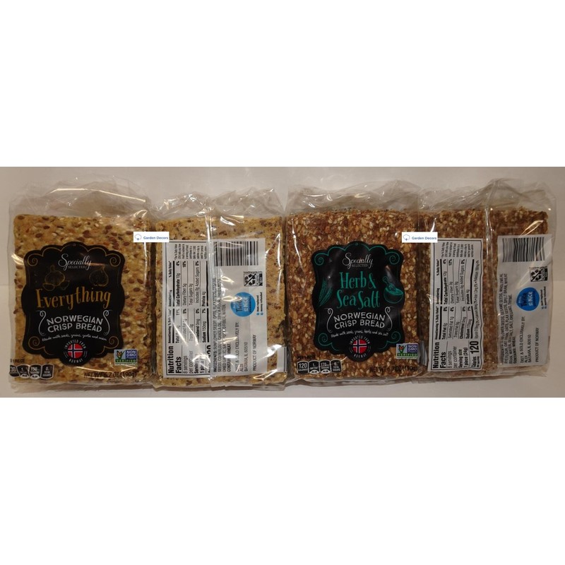 Specially Selected Everything and Herb & Sea Salt Norwegian Crisp
