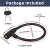 RORMGO 19.7" Secure Black Refrigerator Lock with Keys Childproof Cable