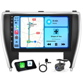 Car Radio for Toyota Camry 2015 2016 2017: 10 Inch HD Touchscreen Stereo Replacement with Wireless Carplay Android Auto 5GWiFi GPS Bluetooth FM DSP SWC Backup Camera