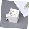 Zerodeko Cotton Swabs Storage Box with Lid Marble Design Compartment