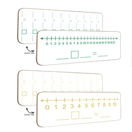 Dry Erase Addition & Subtraction White Board, 4" x 12" Number Line Double Side Table Math Manipulatives Lapboard for Kids Students Classroom Home