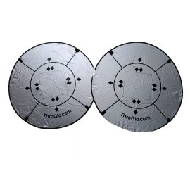 ThroGlo Reflective Windshield Sun Shade - Foldable Sunshade Sun Block for Car Truck Van