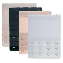 YARBAR Women's Bra Extenders 4 Hooks Soft Comfortable Stretchy Bra Extension Strap