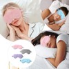 JorJorLer 4 Pcs Plush Silk Sleep Mask, Adjustable Rabbit Blindfold