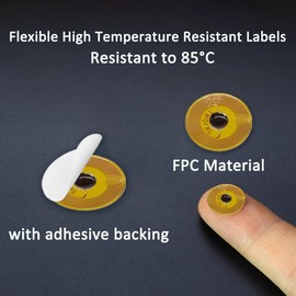 12 pcs NFC Tags NTAG215 FPC Tag Flexible NFC Nail Heat Resistant Stickers Electronic Tag NFC Key Tags Material Programmable RFID Sticker 10mm Round