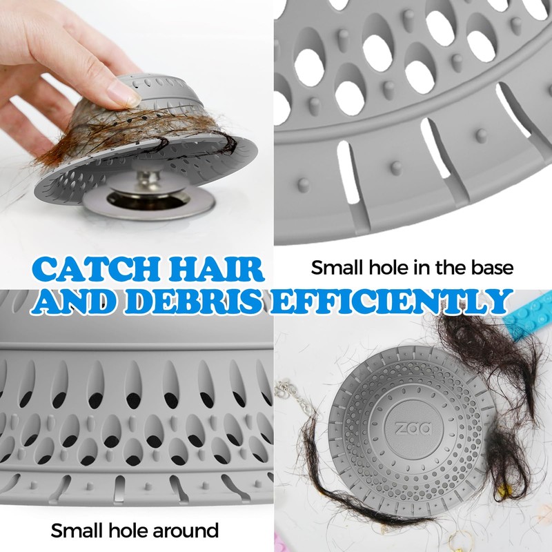 zaa 5 Pcs Bathtub & Shower Drain Hair Catcher, 2