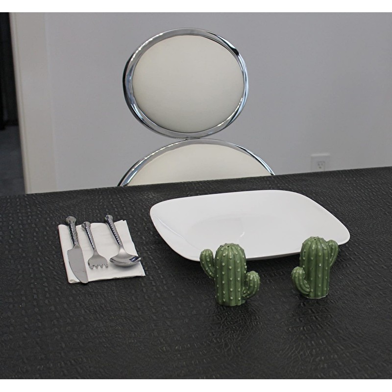 Hand-Painted Ceramic Cactus Salt and Pepper Set - Kitchen Dining