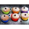 PRECORN Cupcake-Formen Muffinformen 24er-Set: Vielfarbige, Wiederverwendbare Silikon-Muffinförmchen Cupcake Förmchen Muffin-Back-Form