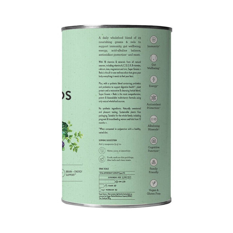 Nutra Organics Super Greens + Reds, 150 g