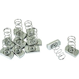 Selyse 10pcs 304 Stainless Steel Strut Channel Nuts with Long Spring (M6)