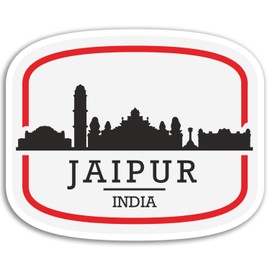 2 x 10cm Jaipur Vinyl Stickers - City Travel Sticker Laptop Luggage #17091 (10cm Wide)