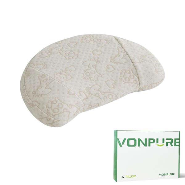 VONPURE U Shaped Kids Pillows with Cotton Pillowcase - 12.2''