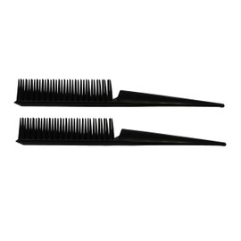 Amelia Beauty Products Amelia Beauty Products 3 Row Styler Brush, 7 in | Hair Styling Comb | Travel Hairbrush for women | Rat Tail Comb for Detangling (Black)